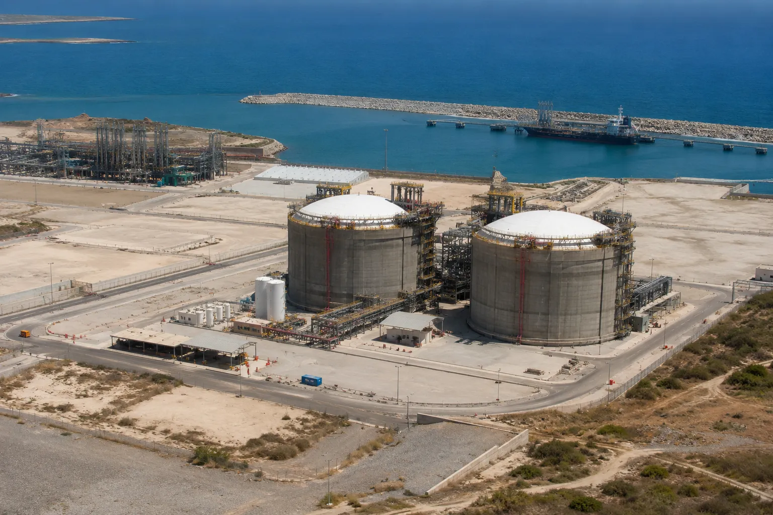 LNG support base site investigation